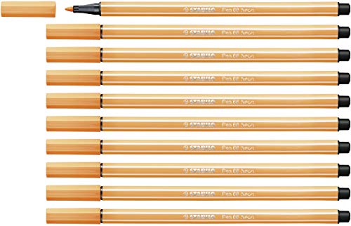 Premium-Filzstift - STABILO Pen 68 - 10er Pack - neonorange von STABILO