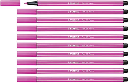 STABILO - Premium-Filzstift - Pen 68-10er Pack - neonpink von STABILO