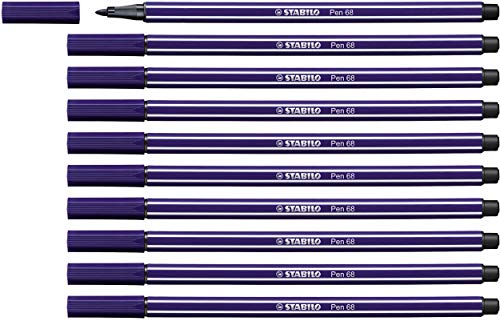 STABILO - Premium-Filzstift - Pen 68-10er Pack - preußischblau von STABILO