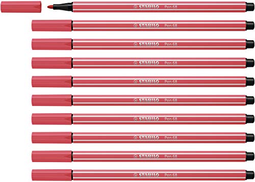 STABILO - Premium-Filzstift - Pen 68-10er Pack - rostrot von STABILO