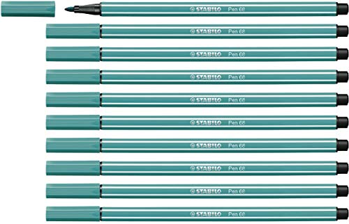 STABILO - Premium-Filzstift - Pen 68-10er Pack - türkisblau von STABILO