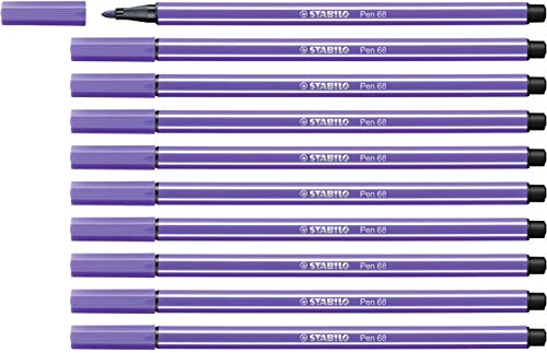 STABILO - Premium-Filzstift - Pen 68-10er Pack - violett von STABILO