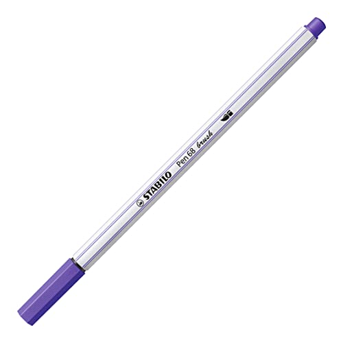 Premium-Filzstift mit Pinselspitze für variable Strichstärken - STABILO Pen 68 brush - Einzelstift - violett von STABILO