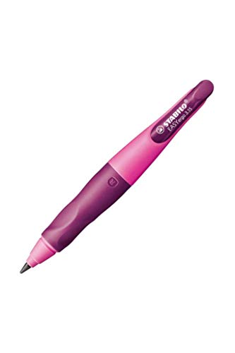 Ergonomischer Druck-Bleistift für Rechtshänder - STABILO EASYergo 3.15 in pink/lila - inklusive 1 dicken Mine - Härtegrad HB & Spitzer von STABILO