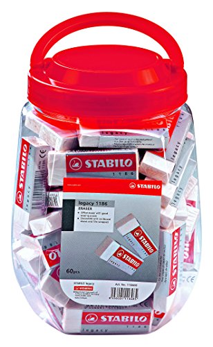 STABILO Erbe 118660, Anzeige Gummi-Set, 60, weiß von STABILO