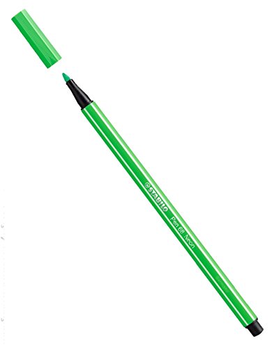 STABILO Fasermaler Pen 68, Strichstärke: 1,0 mm, neongrün VE=6 von STABILO