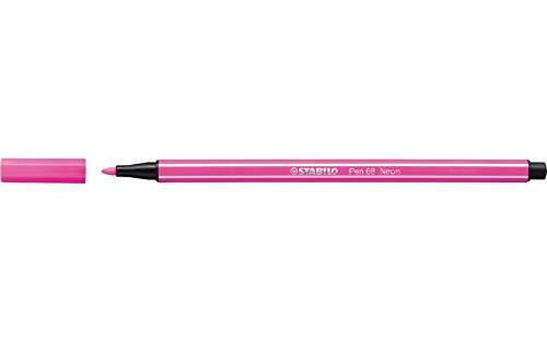 STABILO Fasermaler Pen 68, Strichstärke: 1,0 mm, neonpink VE=5 von STABILO