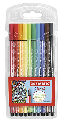 STABILO Fasermaler Pen 68 Etui mit 10 Farben von STABILO