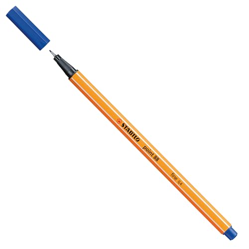 STABILO Fineliner point 88, Strichstärke: 0,4 mm, blau VE=5 von STABILO