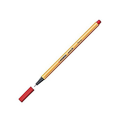 STABILO Fineliner point 88, Strichstärke: 0,4 mm, rot VE=5 von STABILO