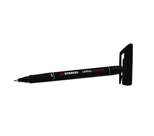 STABILO OHPen universal schwarz 10Stück – Marker (schwarz, weiß, Multi, Weiß, Kunststoff, 0,4 mm, 10 Stück (S)) von STABILO