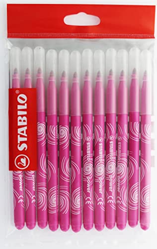 Filzstift - STABILO power - 12er Pack - rosa von STABILO