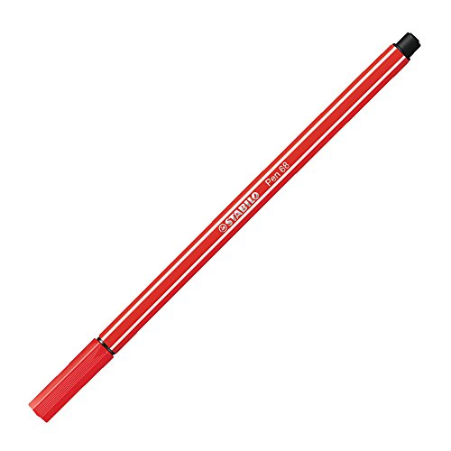 STABILO Pen 68 – Lot de 1 Filzstifte mittlere Spitze Karminrot Carmín von STABILO