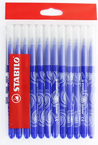 Filzstift - STABILO power - 12er Pack - blau von STABILO