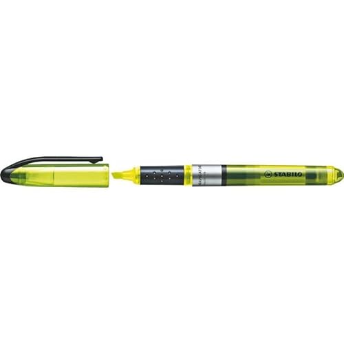 STABILO Textmarker gelb, Keilförmige Spitze, Highlighter, Marker von STABILO