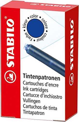 STABILO - Tintenpatronen zum Nachfüllen - Refill - blau (löschbar) - 6er Pack von STABILO