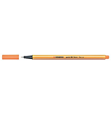 Stabilo Point 88 Fineliner Neonorange 10 Stück. von STABILO