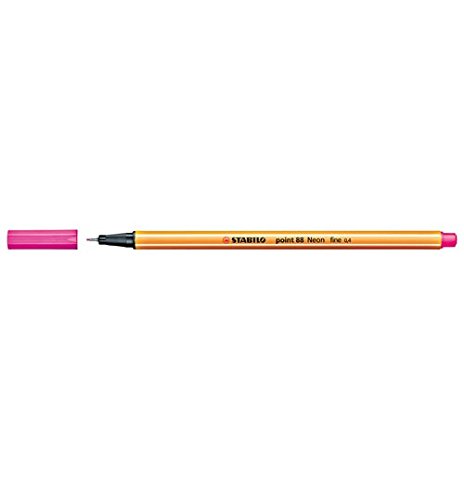 Stabilo Point 88 Fineliner Neonpink 10 Stück. von STABILO