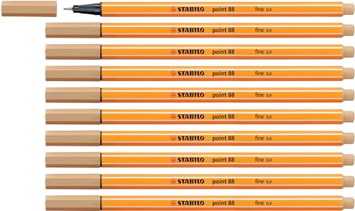 Stabilo Point 88 Fineliner Ocker hell 10 Stück. von STABILO