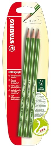 STABILO - Umweltfreundlicher Bleistift - GREENgraph - Härtegrad HB - 3er Pack von STABILO