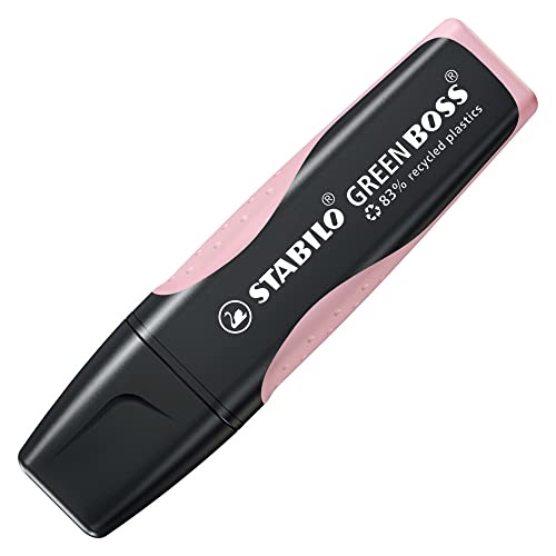 Umweltfreundlicher Textmarker - STABILO GREEN BOSS Pastel - Einzelstift - rosiges Rouge von STABILO