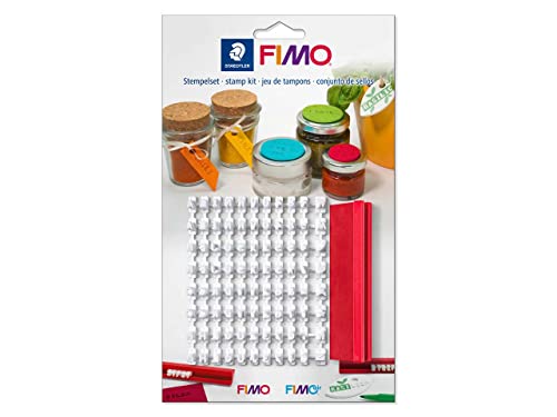 STAEDTLER FIMO 8700 09 Buchstaben Tonstempel-Set, weiß, 56g von STAEDTLER FIMO