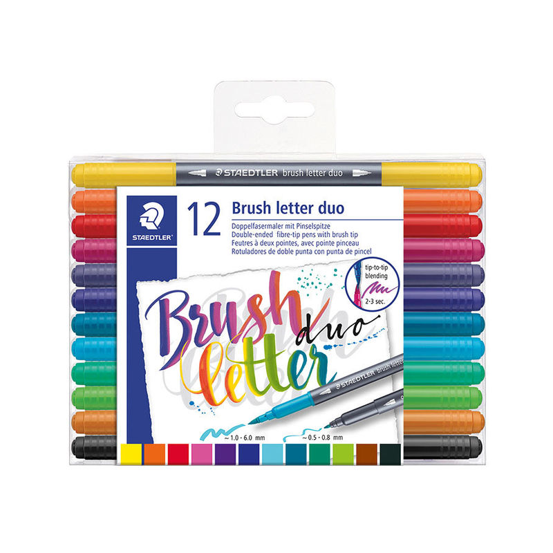 3004 Tb12 Duo Letter Duo Fasermaler Mit 2 Spitzen 12-Teilig von STAEDTLER