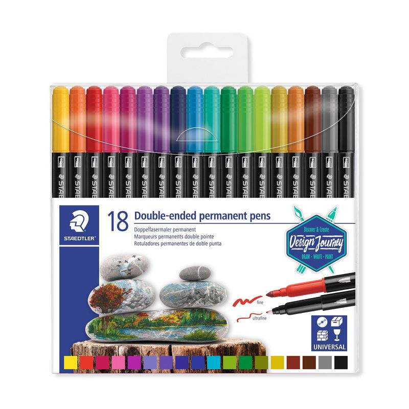 3187 Tb18 Fasermaler Design Journey Mit 18 Farben von STAEDTLER