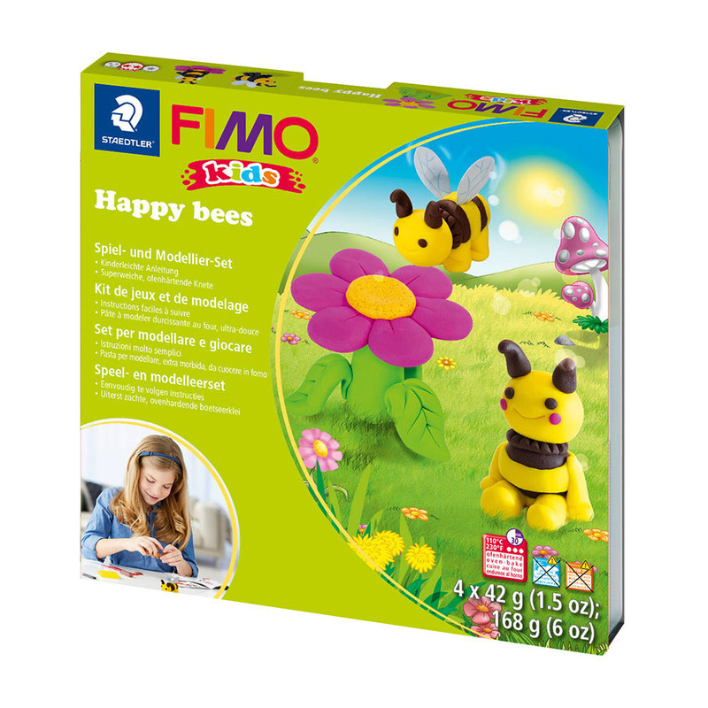 8034 27 Ly Fimo® Kids Form & Play Set Happy Bees In Bunt von STAEDTLER