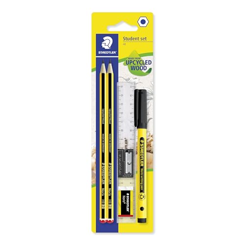 STAEDTLER Noris 120 Bleistift, Made from Upcycled Wood, Härtegrad HB, hohe Buchfestigkeit, Made in Germany, Blisterkarte mit 2 Bleistiften HB, Radierer und Spitzer, 120 SBK2P1 STAEDTLER Noris 120 Bleistift, Made from Upcycled Wood, Härtegrad HB, hohe Buchfestigkeit, Made in Germany, Blisterkarte mit 2 Bleistiften HB, Radierer und Spitzer, 120 SBK2P1 von STAEDTLER