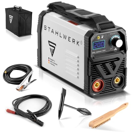 STAHLWERK ARC 200 MD IGBT - Schweißgerät DC MMA/E-Hand/Lift-TIG Welder mit echten 200 Ampere sehr kompakt, Single-Board, 7 Jahre Herstellergarantie von STAHLWERK