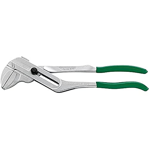 STAHLWILLE 6573 5 300 65735300 Zangenschlüssel PowerGRIP | Länge 300 mm | Schnelleinstellung | 2in1 – Zange und Schraubenschlüssel | patentiert, Made in Germany, Silber von STAHLWILLE