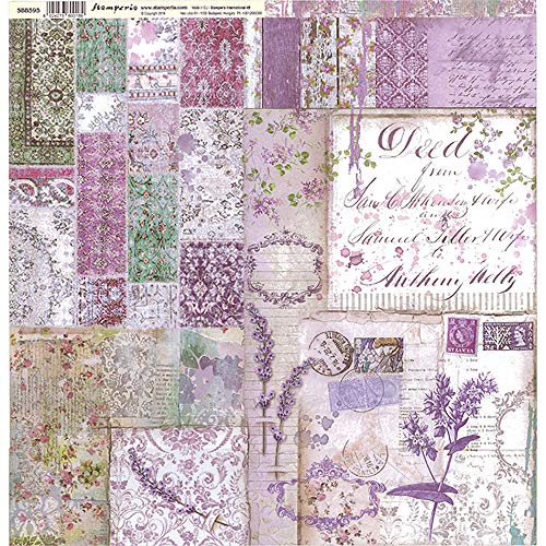 STAMPERIA INTERNATIONAL, KFT SBB595 STAMPERIA DS PAPR30 PROV Patch, Provence Patchwork, Einheitsgröße von STAMPERIA INTERNATIONAL, KFT