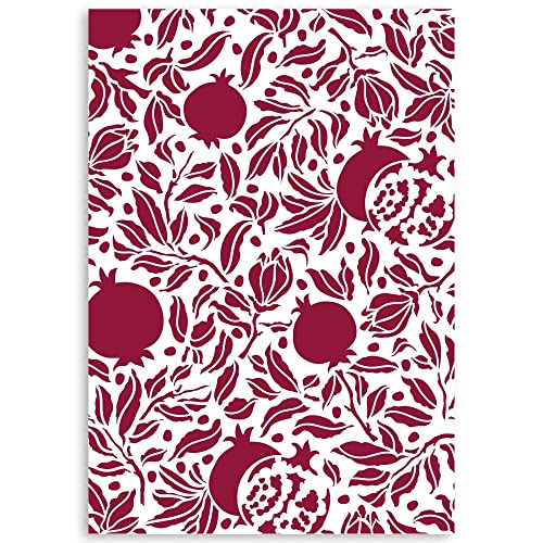 Stamperia KSG481 Stencil G cm 21x29,7-Casa Granada pomegranades Texture, Multicoloured, A4, 3 von Stamperia