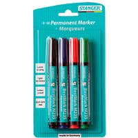 STANGER BestMark M235 Permanentmarker-Set farbsortiert 1,0 - 3,0 mm, 4 St. von STANGER