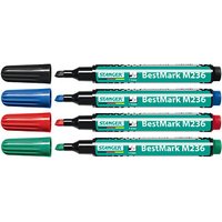 STANGER BestMark M236 Permanentmarker-Set farbsortiert 1,0 - 4,0 mm, 4 St. von STANGER