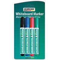 STANGER BestMark M240 Whiteboard-Marker-Set farbsortiert 1,0 - 3,0 mm, 4 St. von STANGER