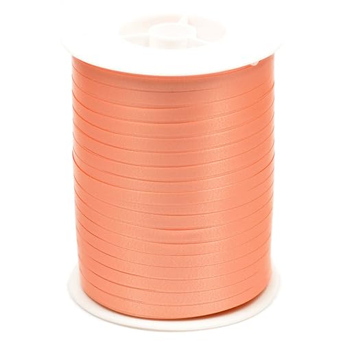 Geschenkband Ringelband 5mm x 500m wasserfest - 30 FARBEN in 5/10/19/31/50mm - Dekoband aus Kunststoff - Polyband zum Anbinden von Luftballons - Schleifenband zum Basteln - Apricot von Star