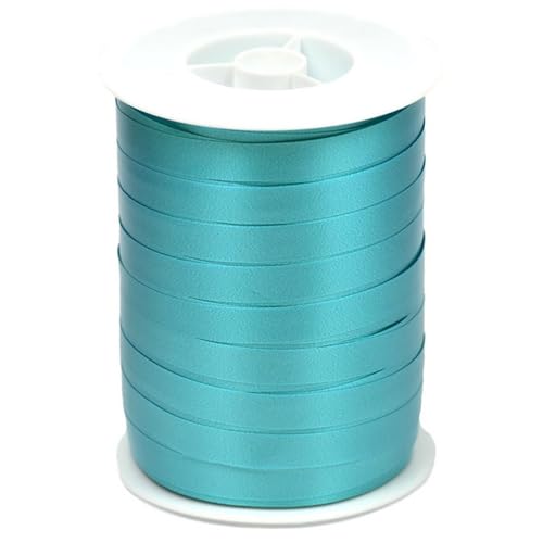 Geschenkband Ringelband 10mm x 250m wasserfest - 30 FARBEN in 5/10/19/31/50mm - Dekoband aus Kunststoff - Polyband Schleifenband zum Basteln von Schleifen und Luftballons - Türkis von Star