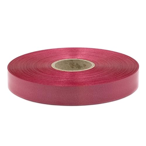 Geschenkband Ringelband 19mm x 100m wasserfest - 30 FARBEN in 5/10/19/31/50mm - Dekoband aus Kunststoff - Polyband zum Basteln von Weihnachtssternen und Autoschleifen - Bordeaux von Star