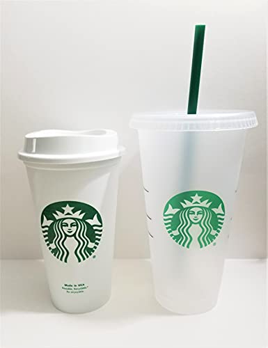 Starbucks , Kunststoff , wiederverwendbares Duo: 680 ml Becher für kalte Getränke und 473 ml für heiße Getränke von STARBUCKS