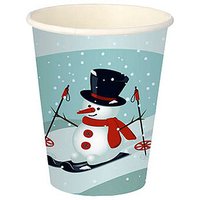 50 STARPAK Einweg-Trinkbecher Snowman 0,2 l von STARPAK