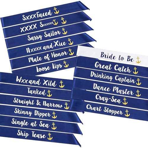 STAY GENT 18Stück Bride to Be Schärpe mit 1Stück Weiß Bride to Be Schärpe + 17Stück Blau Scherpe Jungesellinenabschied für Brautjungfer Braut Dusche Bachelorette Party Favors Decor von STAY GENT