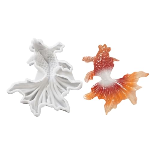 STBQHG Kois Fisch-Schlüsselanhänger-Form, Epoxidharz, Anhängerformen, 3D-Gold-Fisch, Silikonformen für Schlüsselanhänger, Schmuckherstellung STBQHG Kois Fisch-Schlüsselanhänger-Form, Epoxidharz, Anhängerformen, 3D-Gold-Fisch, Silikonformen für Schlüsselanhänger, Schmuckherstellung von STBQHG