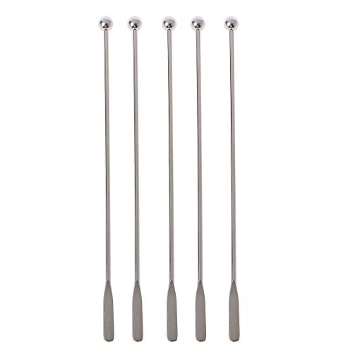 STBQHG Rührstäbchen aus Edelstahl, für Cocktails, Getränke, 19,1 cm, mit rechteckigen Paddeln, 5 Stück STBQHG Rührstäbchen aus Edelstahl, für Cocktails, Getränke, 19,1 cm, mit rechteckigen Paddeln, 5 Stück von STBQHG