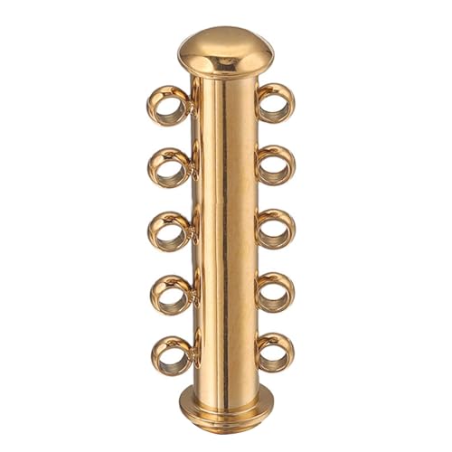STBQHG Schiebeverschluss aus 304 Edelstahl, Rohrverbinder für Schichten, Halsketten oder Armbänder, Schmuckherstellungszubehör STBQHG Schiebeverschluss aus 304 Edelstahl, Rohrverbinder für Schichten, Halsketten oder Armbänder, Schmuckherstellungszubehör von STBQHG