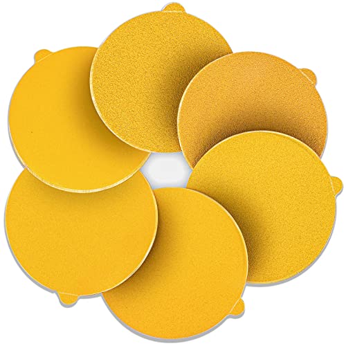 STEBRUAM 60 Stück Schleifpapier 125mm PSA Selbstklebende schleifscheiben Aluminiumoxid Kein Loch Schleifpads Set 10 x60/80/120/180/240/400 Körnung für Holz Stein Metall und Farbe von STEBRUAM