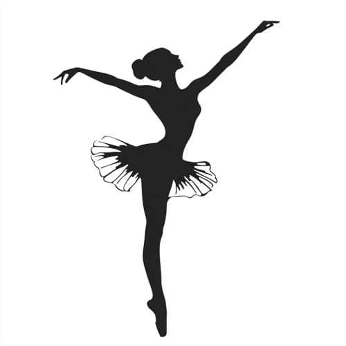 Balletttänzer-Silhouetten-Schablone, 21,6 x 27,9 cm, wiederverwendbare Malvorlage für Kunst und Handwerk von STENCILAIR