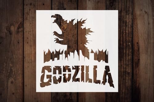 Godzilla Custom Cut Schablone: für DIY Kunstprojekte - DIY Kunst Handwerk Wandschablonen DIYSchablonen Dekorative Vorlagen Wiederverwendbare Schablonen für Handwerk Kunst Zeichnung Malerei Zubehör von STENCILAIR