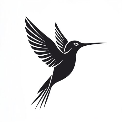 Kolibri-Silhouetten-Schablone, 21,6 x 27,9 cm, wiederverwendbar, ideal für Mal- und Bastelprojekte von STENCILAIR